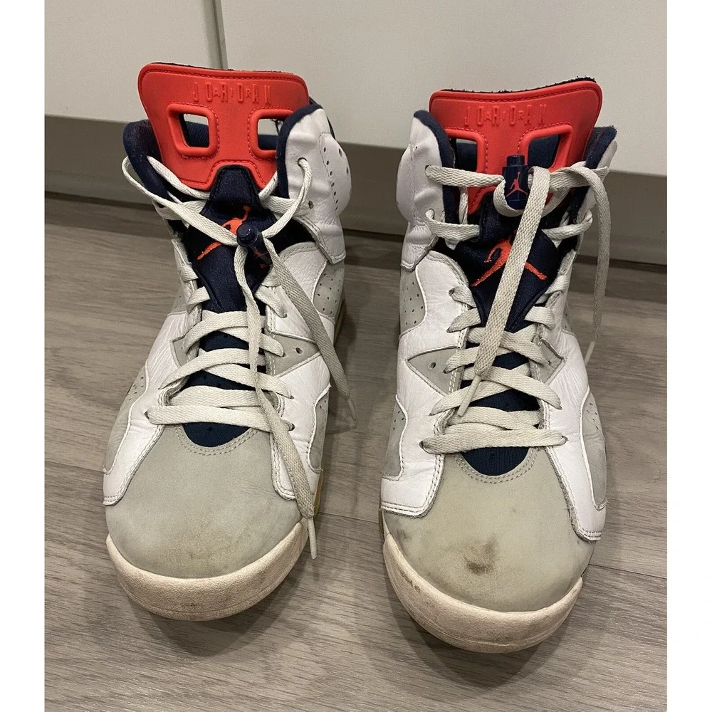 Nike  Air Jordan 6 Size 12‎ Mens Retro Tinker size 12 384664-104 White Gray